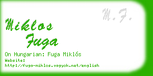miklos fuga business card